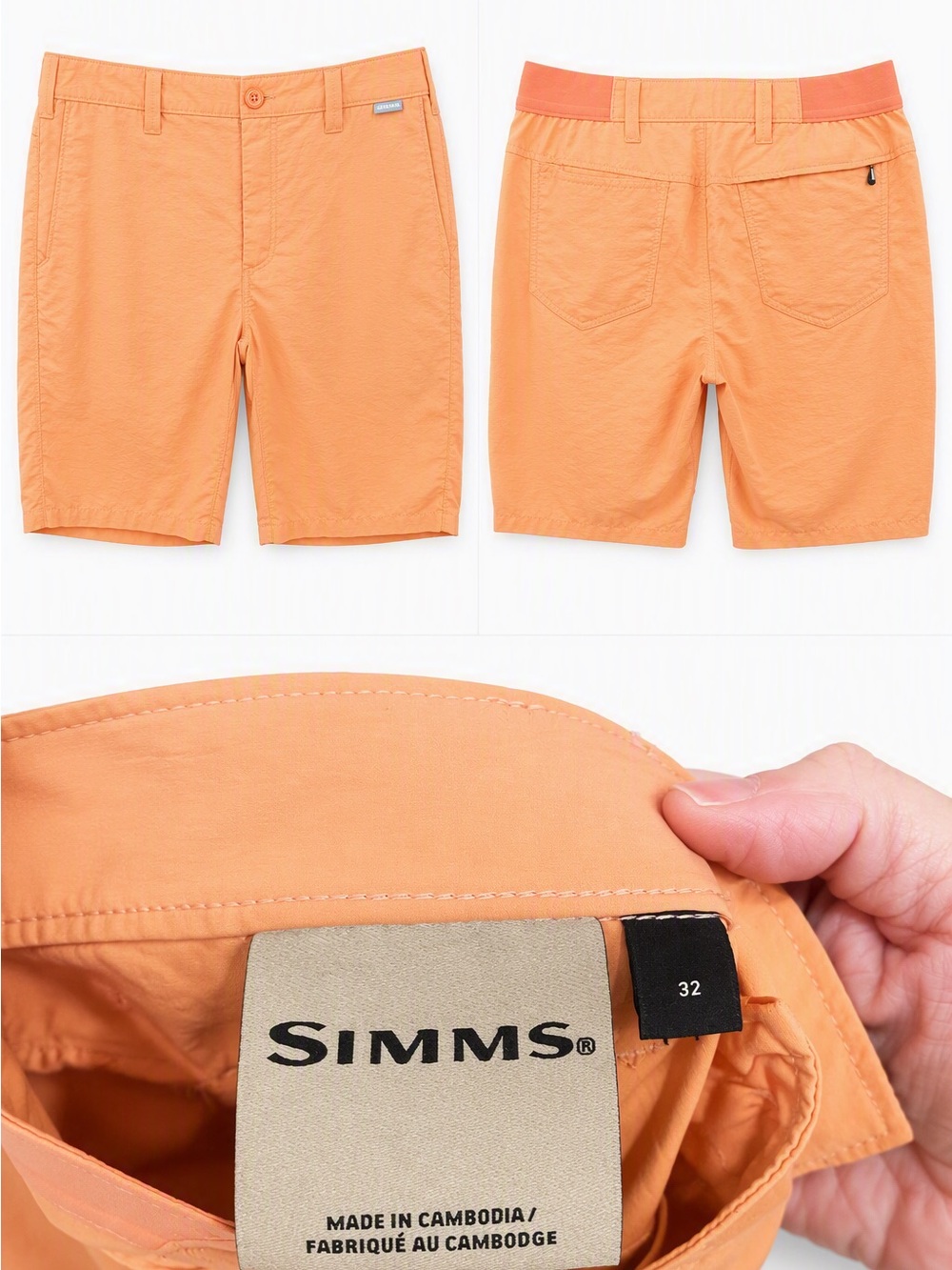 Simms Men's Peach-Orange Swim Shorts